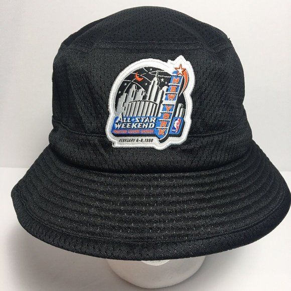 NBA All Star Weekend Bucket Hat Mitchell & Ness Reversible 1998 New York - Picture 3 of 11